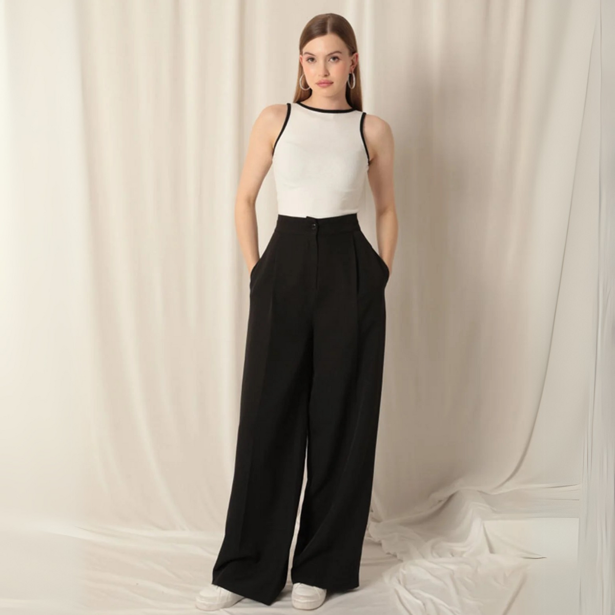 Wide-Leg Pants (Black)